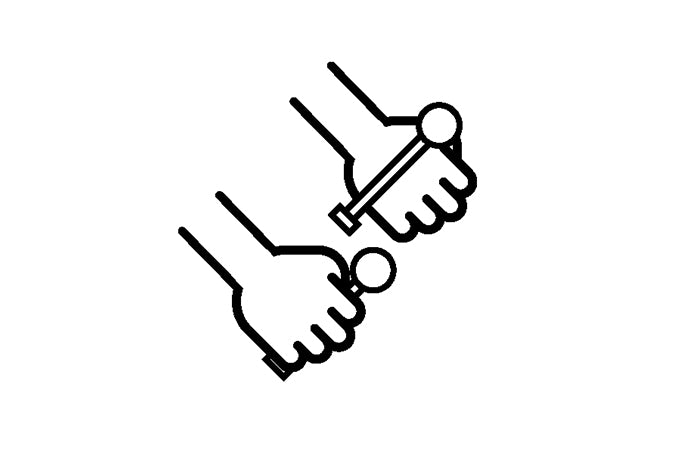 Two HIDe Safety Keys in hands