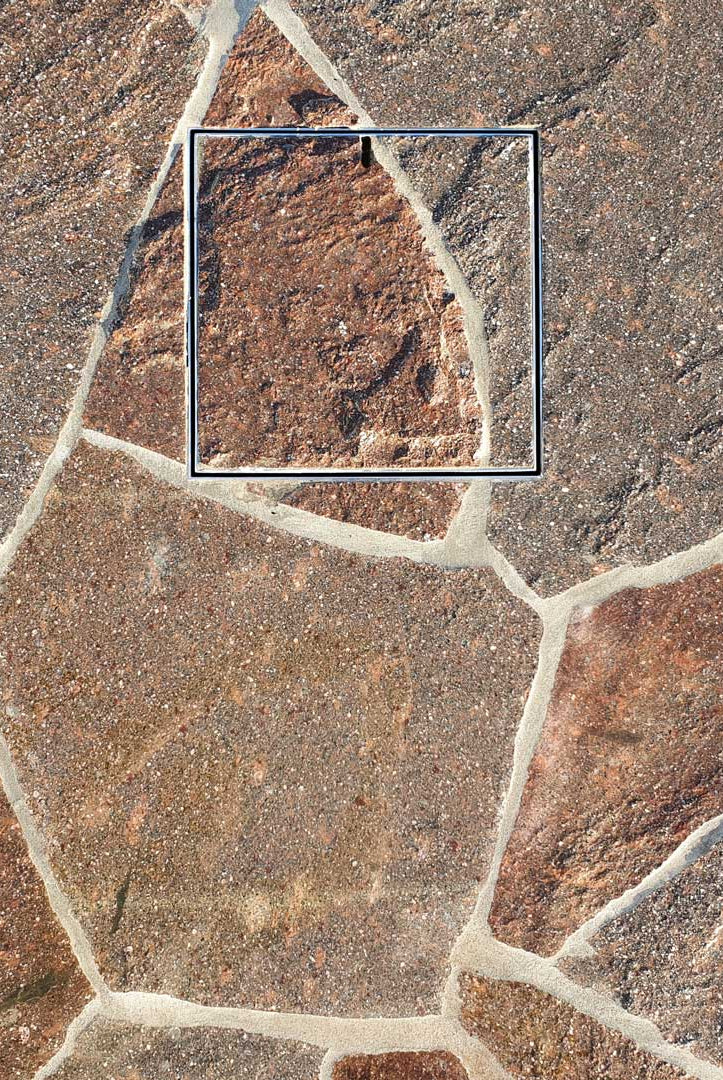 HIDE drain cover with crazy paved inlay to match surrounds