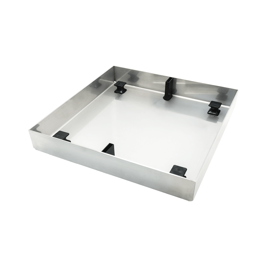 Image of a HIDE concrete lid with the concrete lugs installed for wet-pour concrete applications.