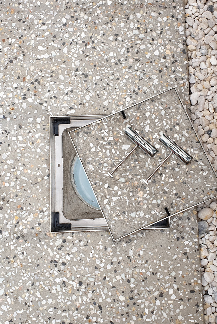 HIDE Concrete Cover with 2 safety keys to open it