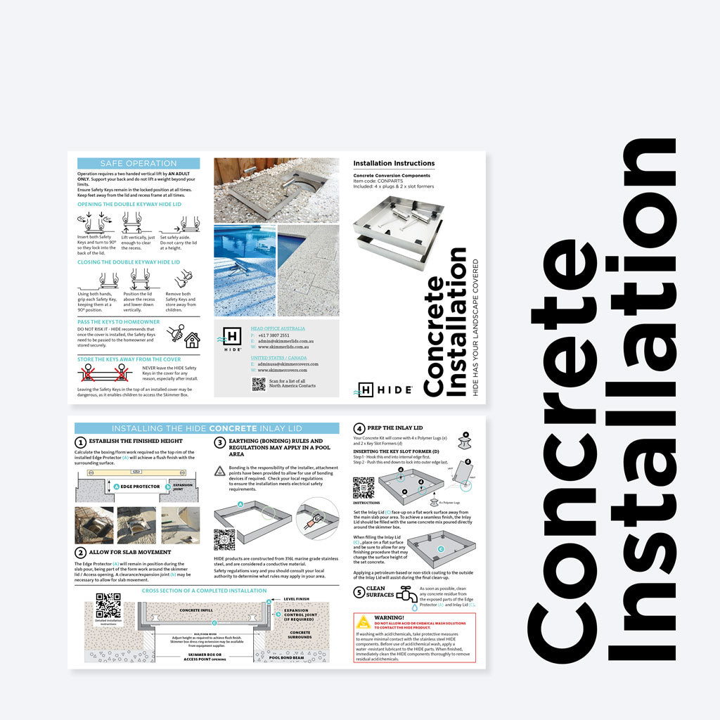 HDIE Concrete Installation guide brochure