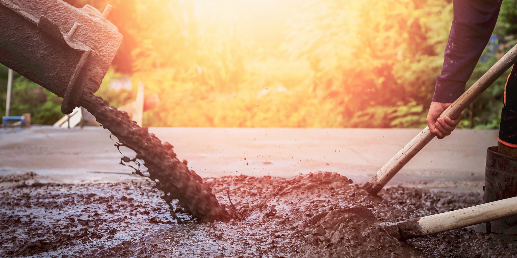 Image of concrete being poured.